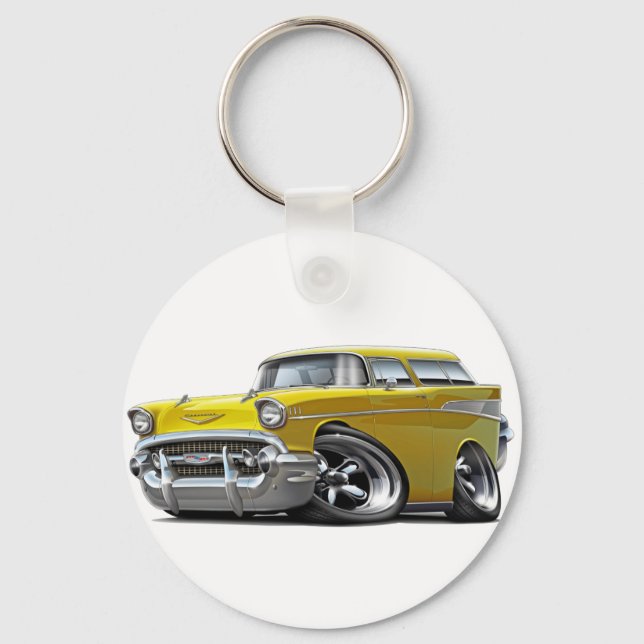 Llavero 1957 Chevy Nomad Amarillo Caliente (Anverso)