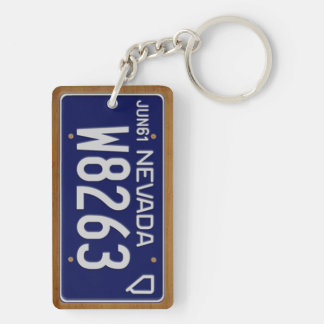 Llavero 1961 de la placa del vintage de Nevada