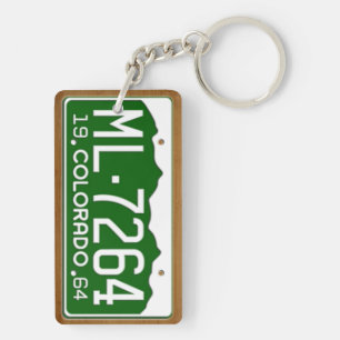 Llavero 1964 de la placa del vintage de Colorado