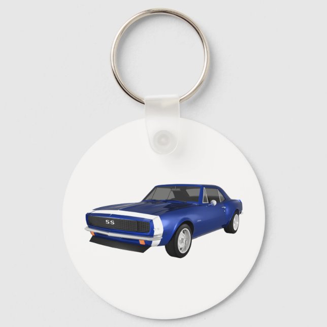 Llavero 1967 Camaro SS: Blue Finish: 3D Model: (Anverso)