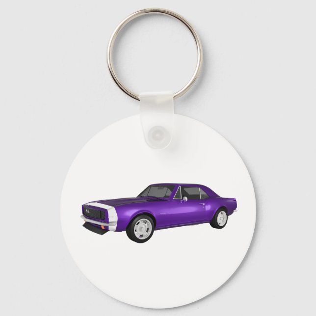 Llavero 1967 Camaro SS: Purple Finish: 3D Model: (Anverso)