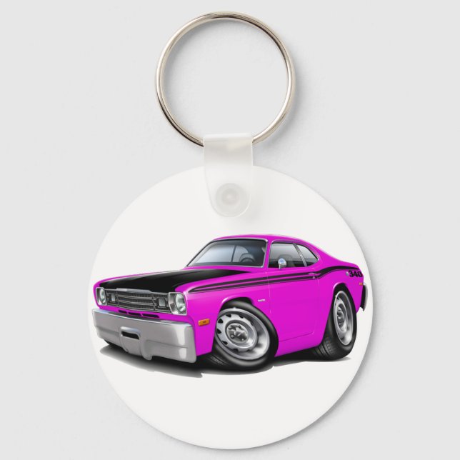 Llavero 1970-74 Duster 340 Coche Rosa (Anverso)