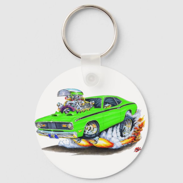 Llavero 1970-74 Plymouth Duster Lime Car (Anverso)