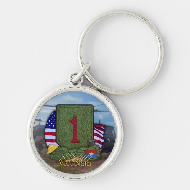 Llavero 1.ª división de infantería vietnam veteranos Keych (Frente)