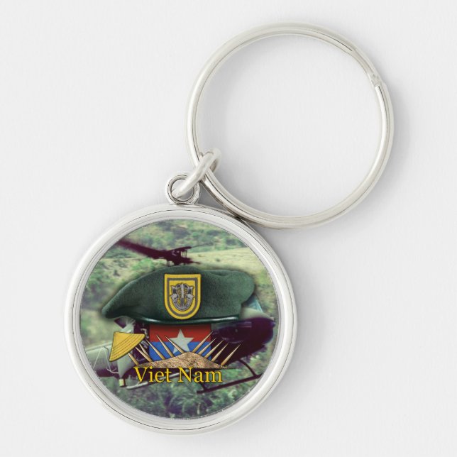 Llavero 1.ª fuerza especial boinas verdes vietnam Keychain (Frente)