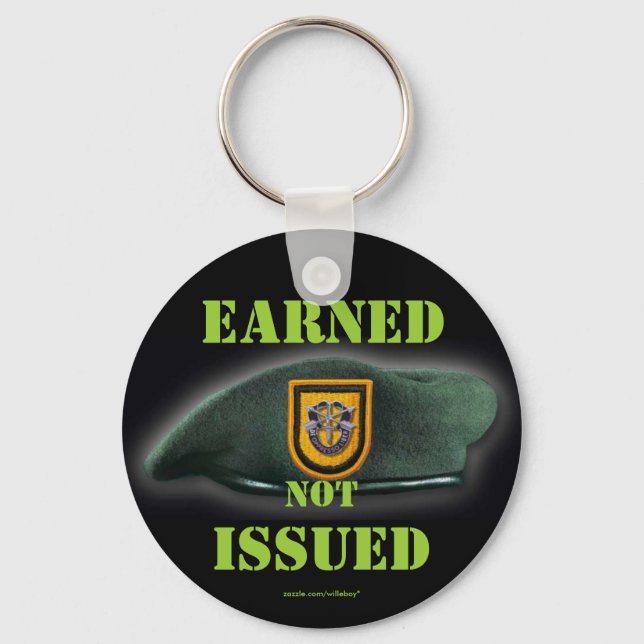 Llavero 1.ª fuerza especial lanza boinas verdes Keychain (Anverso)