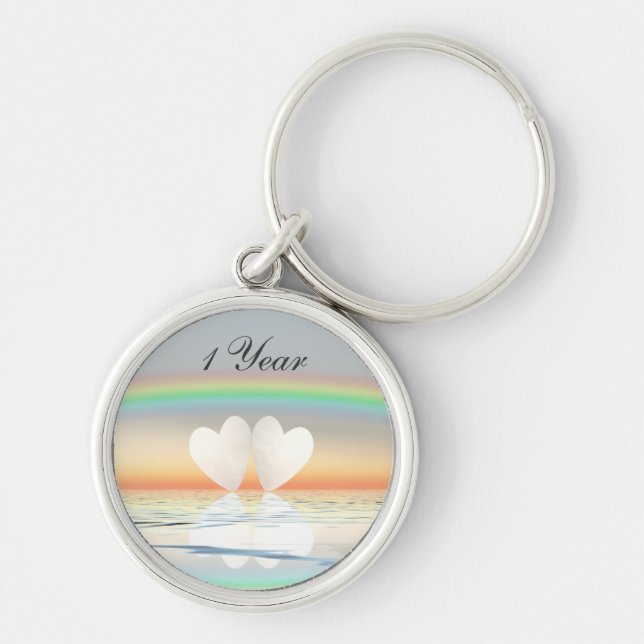 Llavero 1.ᵉʳ Corazón de papel de aniversario (Frente)