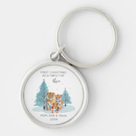 Llavero 1.ᵉʳ Navidades como familia de 3 leones acuarelas