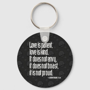 Llavero 1 Corinthians 13:4 Keychain básico