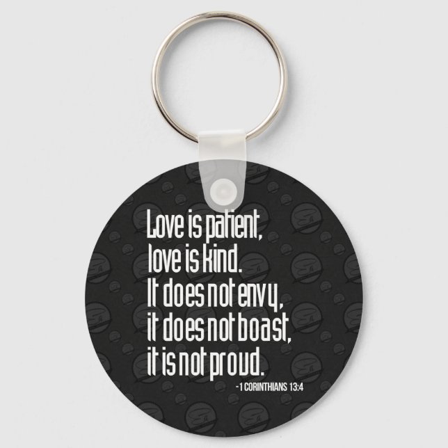 Llavero 1 Corinthians 13:4 Keychain básico (Anverso)