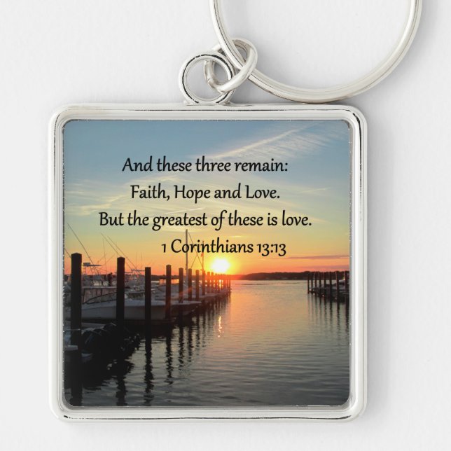 LLAVERO 1 CORINTHIANS 13 SUNSET DISEÑN (Frente)
