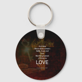 Llavero 1 Corintios 13:13 Versos de la Biblia Cita sobre e