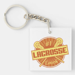 Llavero #1 Entrenador de Lacrosse (naranja)