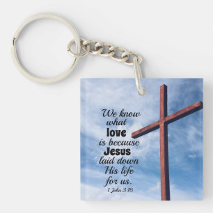 Llavero 1 Juan 3:1 Jesucristo puso Su vida por nosotros