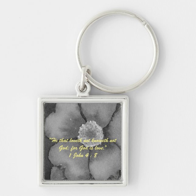 Llavero 1 Juan 4:8 "—porque Dios es amor." Verdades de la  (Frente)