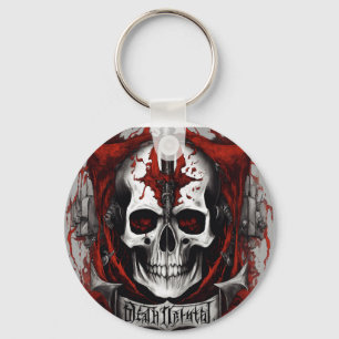 Llavero 1. "Keychain del cráneo gótico: desbloquea tu lado