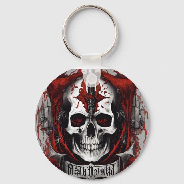 Llavero 1. "Keychain del cráneo gótico: desbloquea tu lado (Anverso)