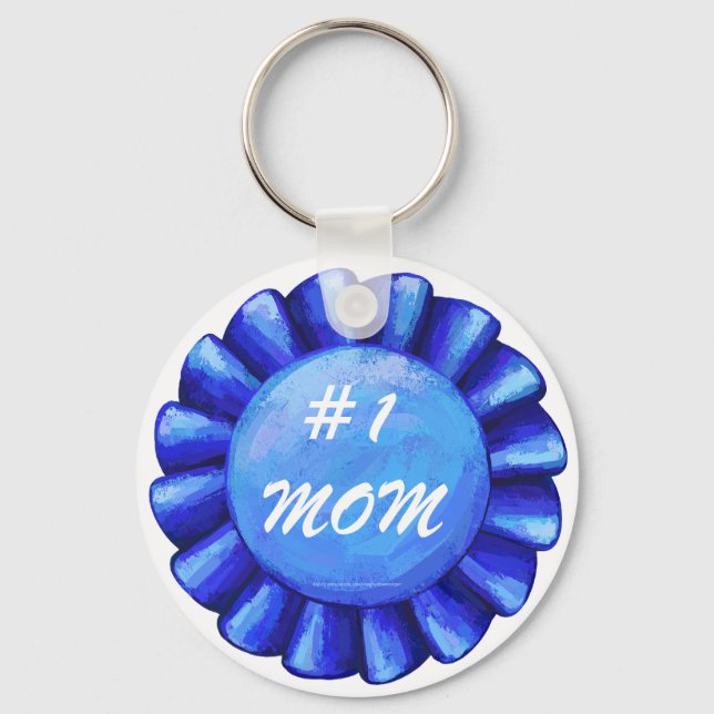 Llavero #1 Mom Blue Keychain (Anverso)