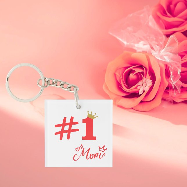 Llavero #1 Mom Love Personalized Acrylic Keychain (Subido por el creador)