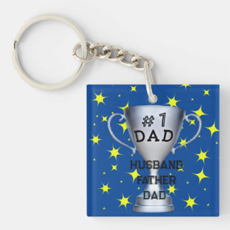 Llavero #1 papá esposo padre acrílico Keychain