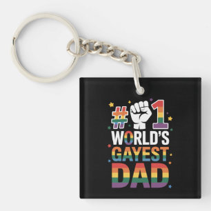Llavero #1 Papá Gay Más Gay del Mundo Divertido Día del Pa
