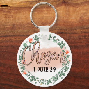 Llavero 1 Peter 2:9 Verso de la Biblia Cristiana