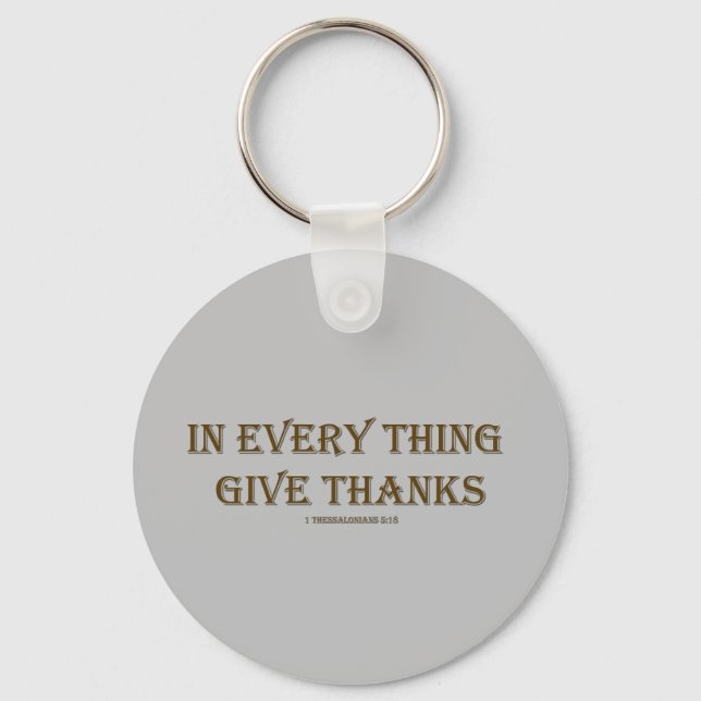 Llavero 1 Tesalónica 5:18 Keychain (Anverso)