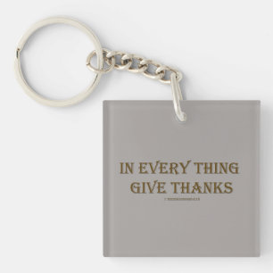 Llavero 1 Tesalónica 5:18 Keychain