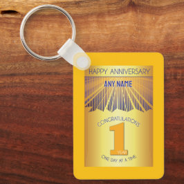 Llavero 1 Year Sober Anniversary | Golden Ray 12 Step