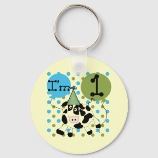 Llavero 1ras camisetas y regalos del cumpleaños de la vaca