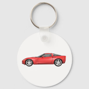 Llavero 2008 Corvette: Coche deportivo: Red Finish: