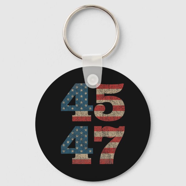 Llavero 2024 45 47 Retro 4547 Bandera estadounidense de ép (Anverso)
