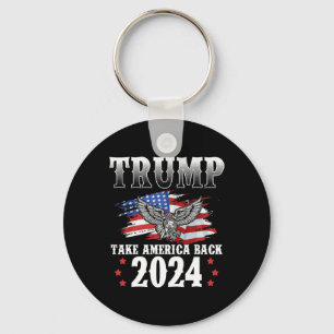 Llavero 2024 Recuperar la bandera estadounidense de Trump 