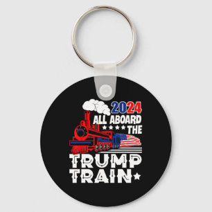 Llavero 2024 Todo A Bordo Del Tren Trump Bandera Estadouni