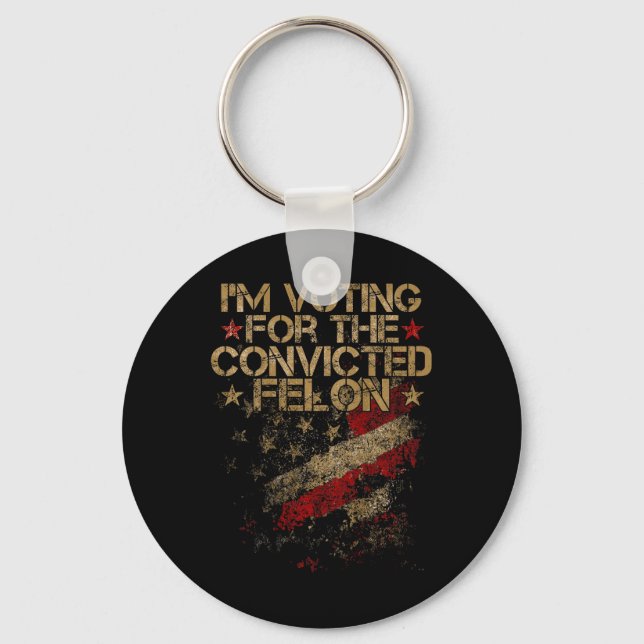 Llavero 2024 - Votaré a Felon 2024 convicto (Anverso)