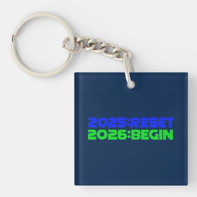 Llavero 2025:RESET/2026:BEGIN Keychain (Frente)