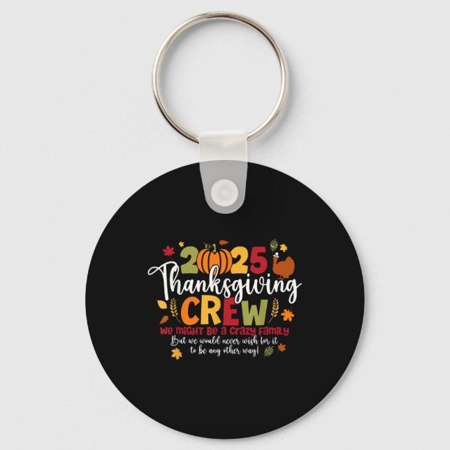 Llavero 2025 Thanksgiving Crew Turkey Thankful Autumn Fall (Anverso)