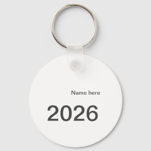 Llavero 2026 2027 2028 nombre título aquí año letra negrit