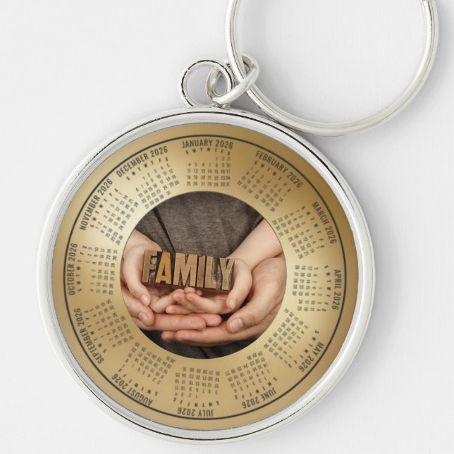 Llavero 2026 Calendar Keychain Family (Frente)