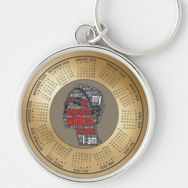 Llavero 2026 Calendar Keychain My Ancestors Wildest Dreams (Frente)