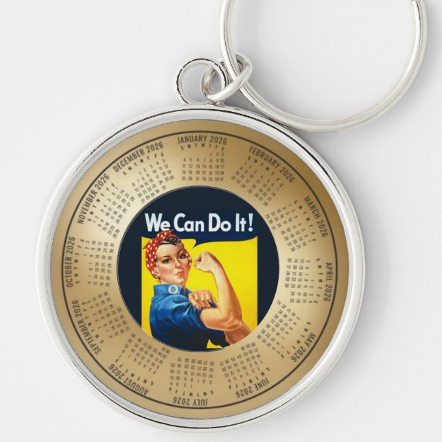 Llavero 2026 Calendar Keychain We Can Do It (Frente)