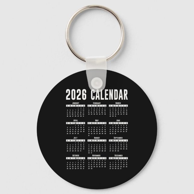 Llavero 2026 Calendar Shirt 26 Calendar 2026  (Anverso)