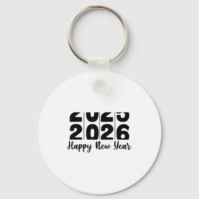 Llavero 2026 Happy New Year Bold Numbers Celebration Party (Anverso)