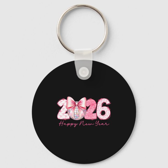 Llavero 2026 Happy New Year Nk Coquette Preppy Disco Girly (Anverso)
