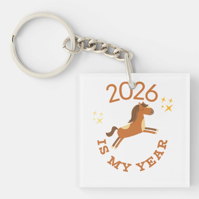 Llavero 2026 Is My Year Cute Year of the Horse (Frente)