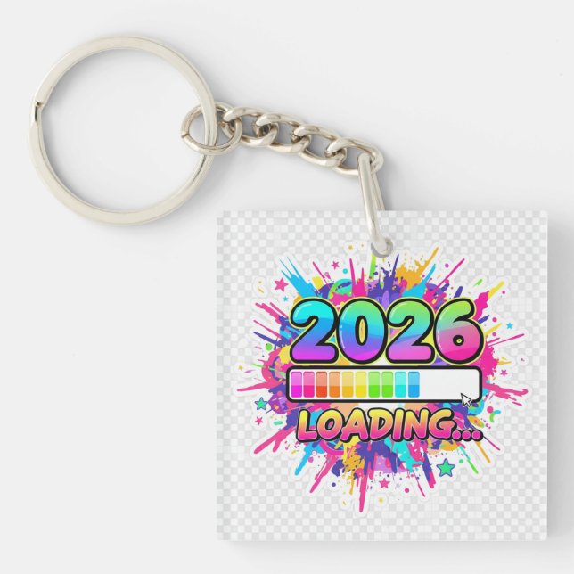 Llavero 2026 Loading... Progress Bar Sticker (Frente)