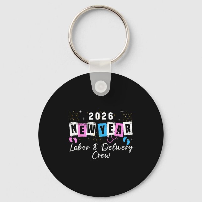 Llavero 2026 New Year Labor And Delivery Nurse Fireworks E (Anverso)