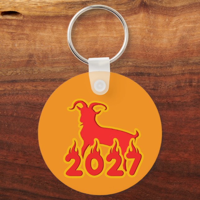 Llavero 2027 Año de la Cabra de Fuego (Anverso)