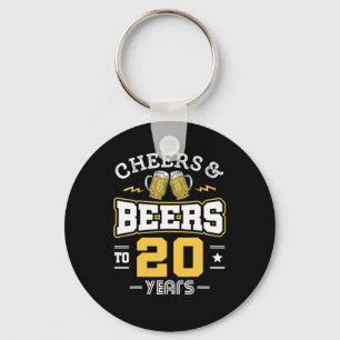 Llavero 20.º Cumpleaños Saludos Y Cervezas Cumpleaños