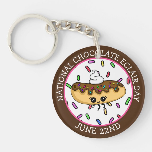 Llavero 22 de junio Día Nacional del Chocolate (Frente)